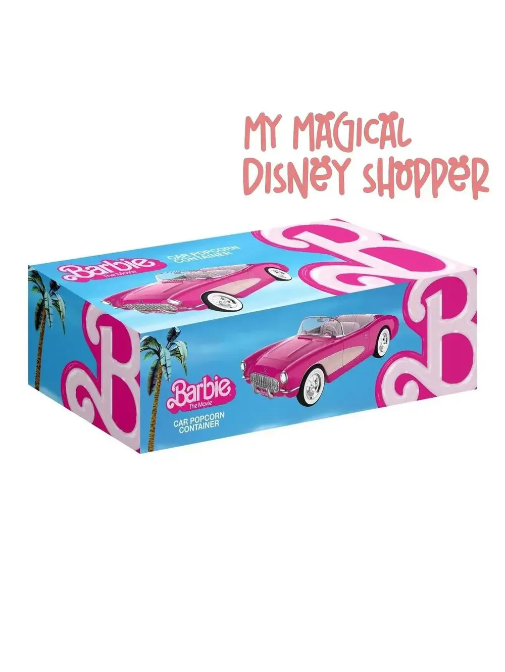 2023 AMC Barbie: The Movie Pink Convertible Popcorn Container
